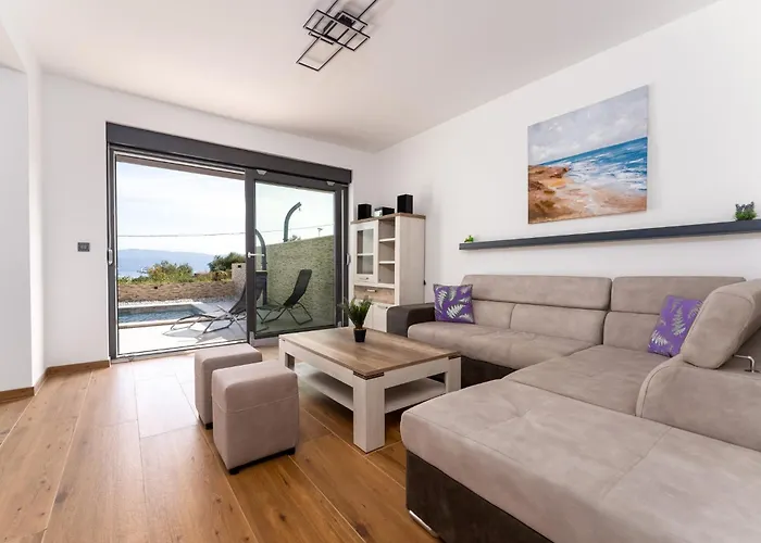 Rosemary -semi-detached With A Pool And A Panoramic View, Close To A Sandy - By Traveler Tourist Agency Krk